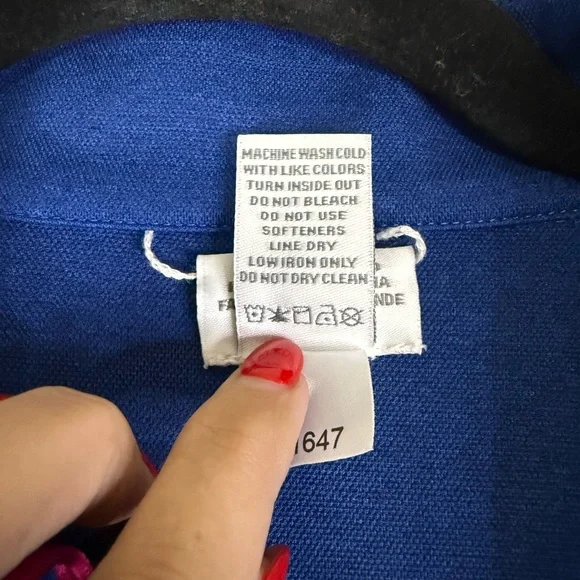 J104 Jofit Blue and Pink Long Sleeve Top - Picture 5 of 9